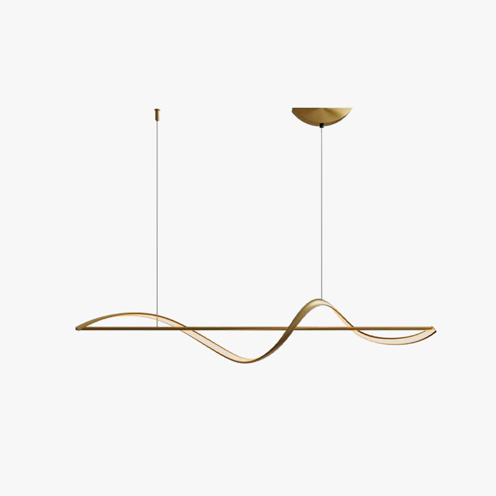 Sculptural Wave Metal Hanging Light with Heat-Resistant Construction for Living Room & Bedroom | Thomler
