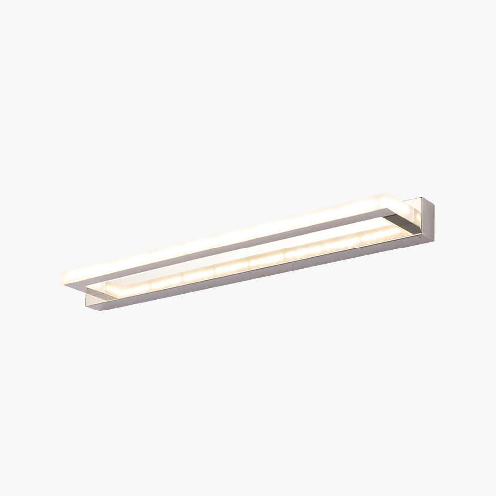 Modern Rectangular LED Bathroom Mirror Light – Metal & Acrylic Wall Fixture for Vanity Lighting | Thomler