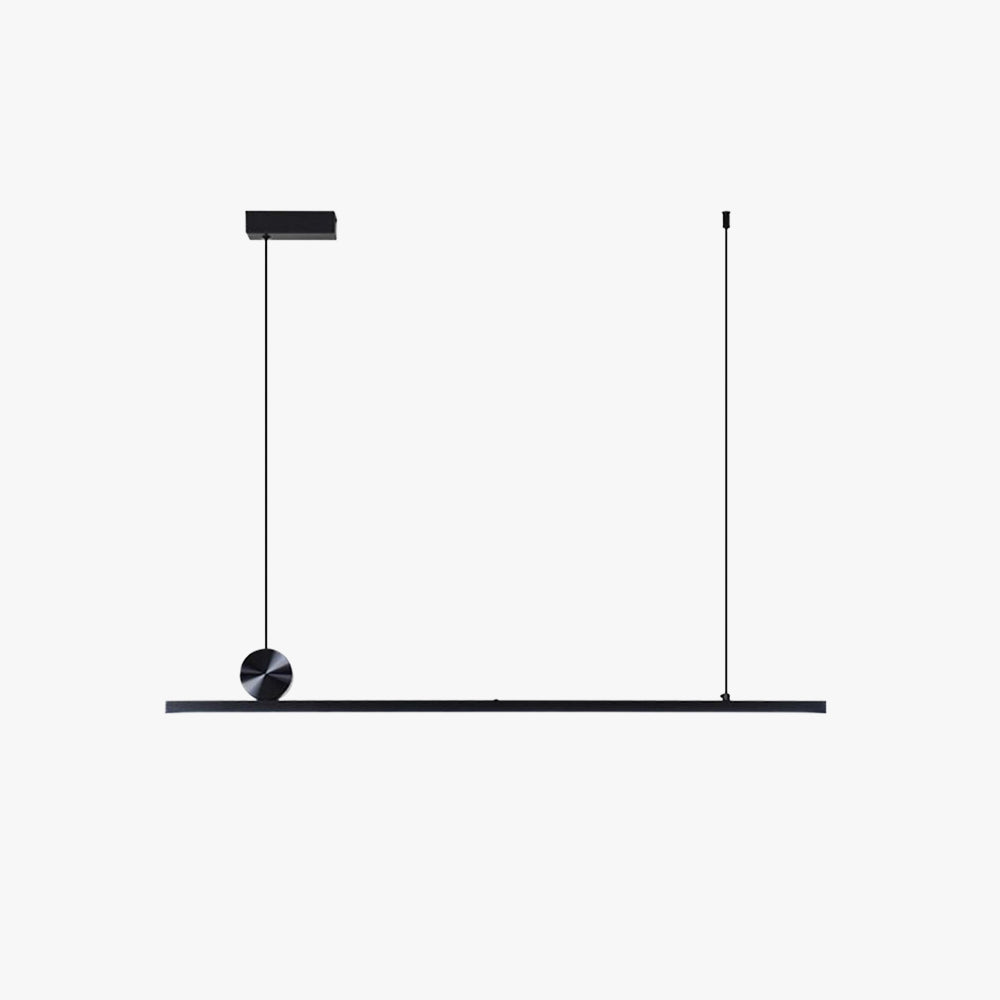 Modern Asymmetric Linear Pendant Light – Black & Gold Metal LED Ceiling Fixture for Dining Room & Living Room | Thomler