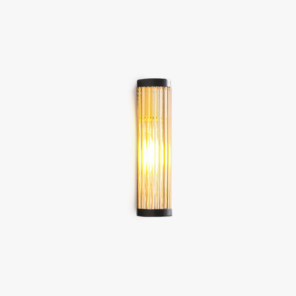 Outdoor Half-Cylinder Wall Sconce with Clear Glass Shade – Metal Construction for Patio & Entryway Lighting | Thomler