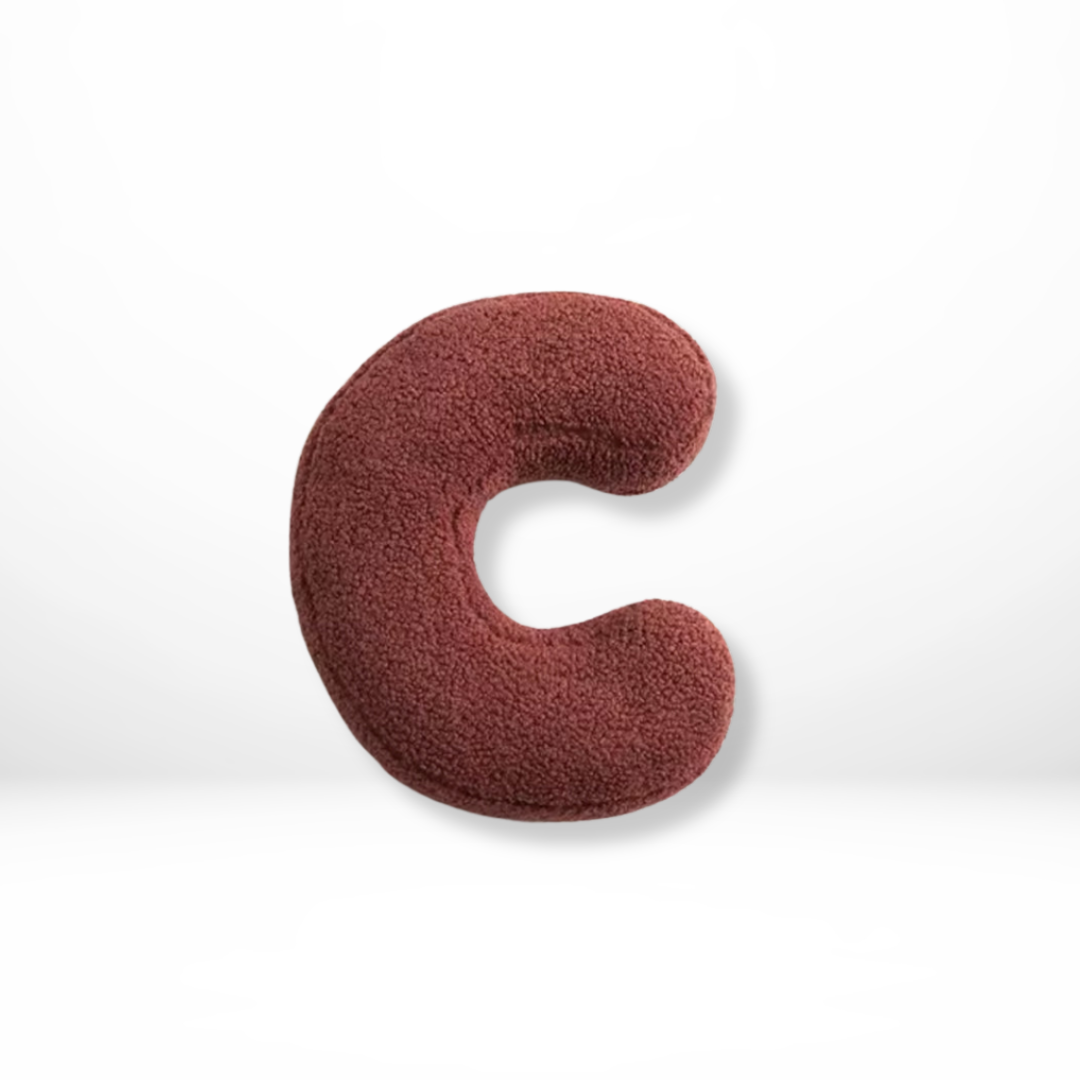Letter-Shaped Velvet Throw Pillow — Personalized Initial Cushion for Couch, Bed & Nursery Décor | Thomler