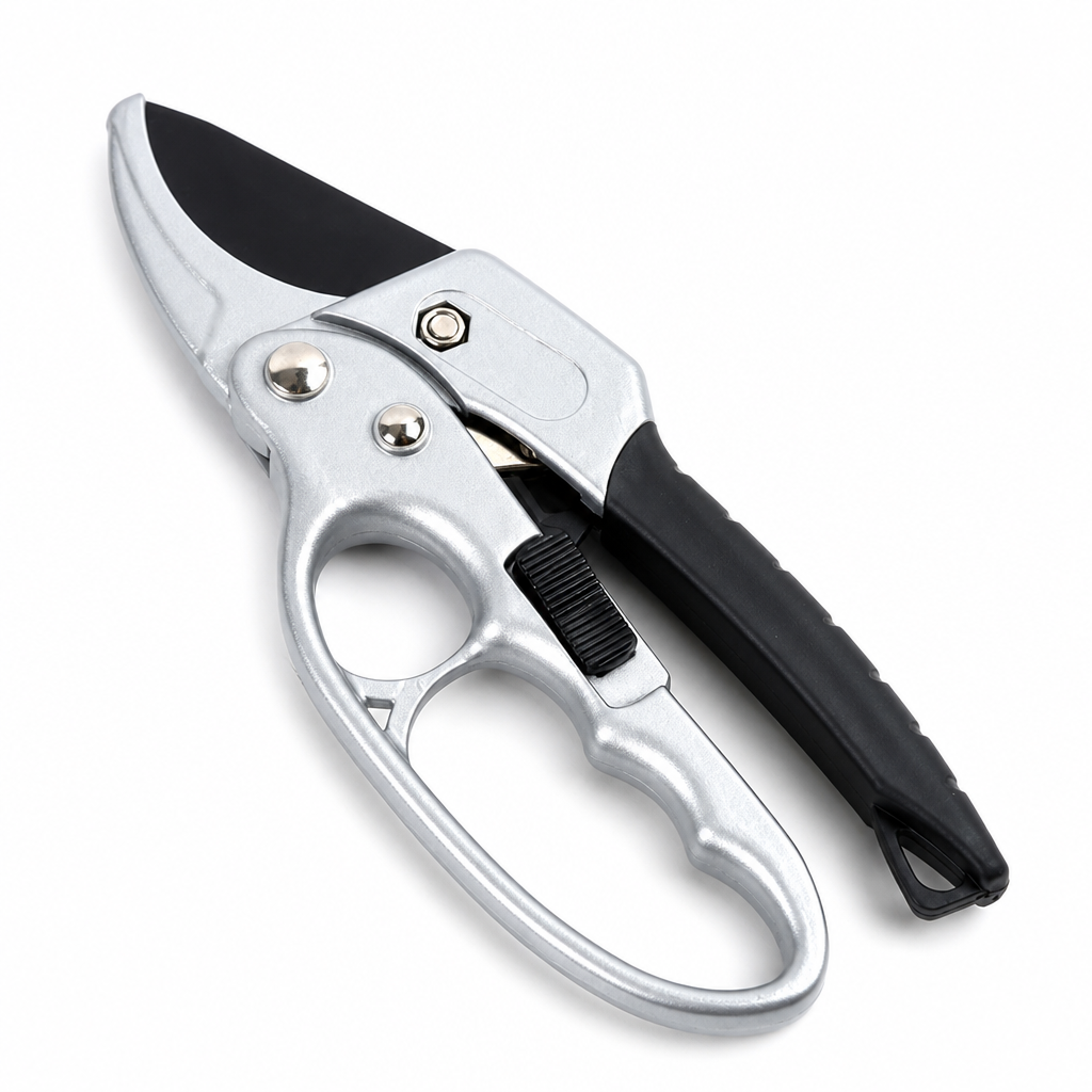 Ratchet Pruning Shears with SK5 Steel Blade & Non-Slip Ergonomic Handle for Garden Pruning | Thomler