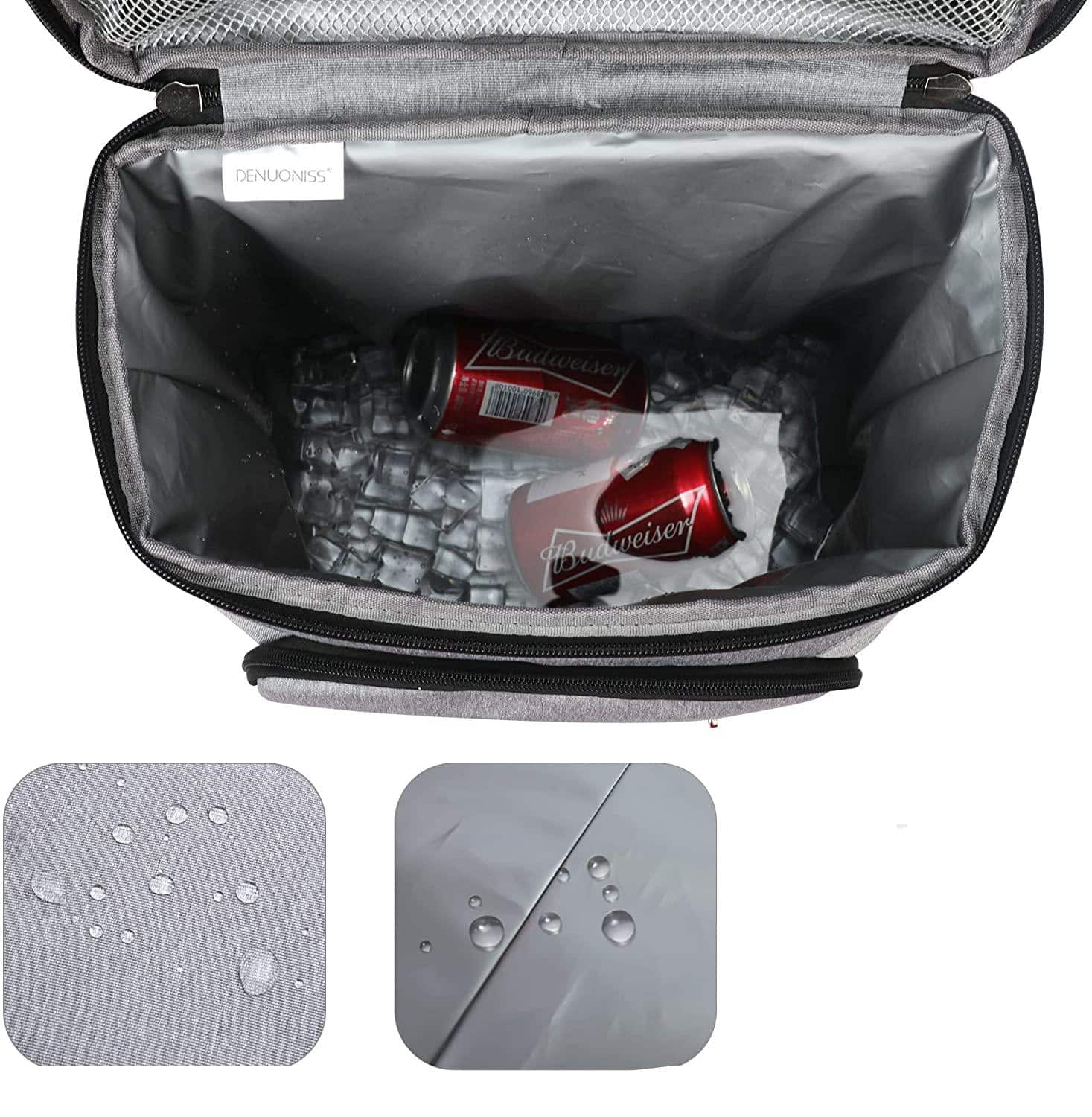 Cooler Backpack 30.0 L Grey Insulated Outdoor Camping Beach Picnic Food And Drink Carrier Waterproof Day Trip Bag | Thomler