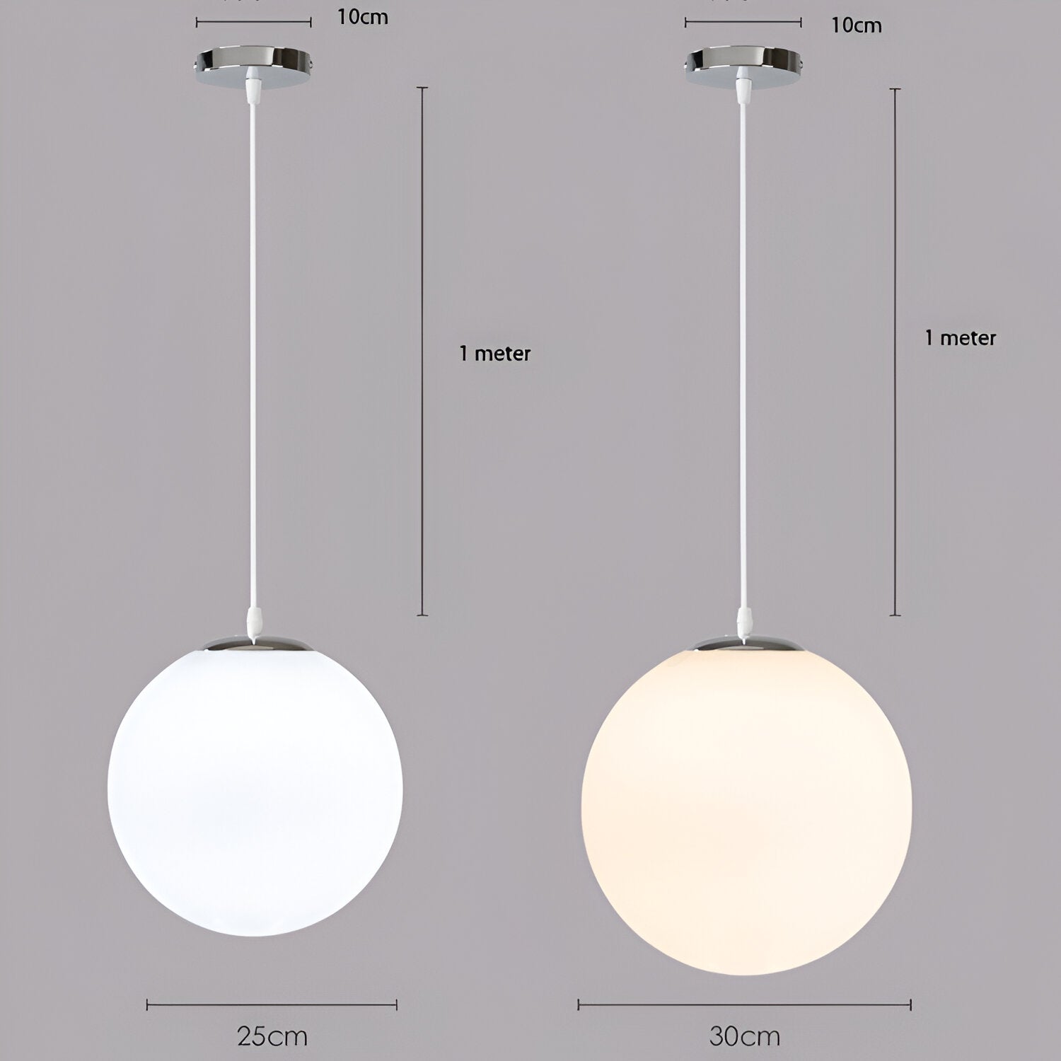 Pendant Light Milky Glass 9.8 in White Dining Room Kitchen Island Hanging Ceiling Lamp Modern Minimalist Globe Fixture | Thomler