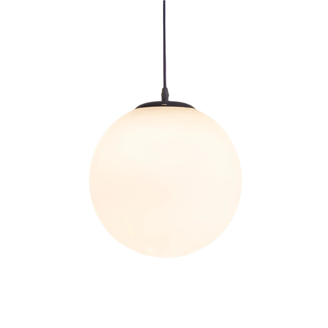 Pendant Light Milky Glass 9.8 in White Dining Room Kitchen Island Hanging Ceiling Lamp Modern Minimalist Globe Fixture | Thomler
