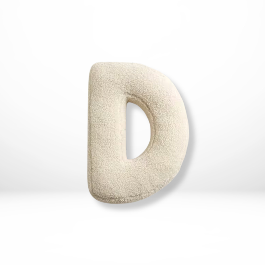 Letter-Shaped Velvet Throw Pillow — Personalized Initial Cushion for Couch, Bed & Nursery Décor | Thomler