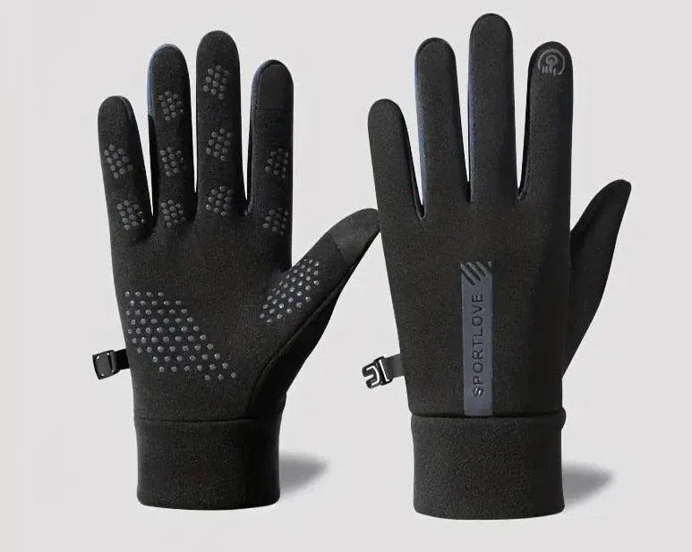 Insulated Touch-Screen Gloves with Silicone Grip Palm for Winter Cycling, Driving & Outdoor Activities | Thomler