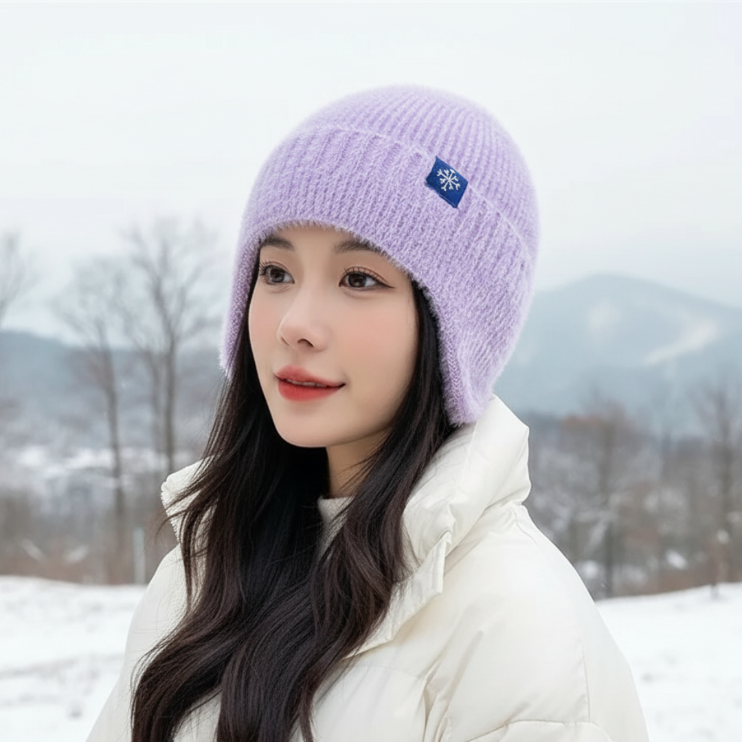Knit Beanie with Ear Flaps for Women – Soft Fleece-Lined Winter Hat for Cold Weather, Outdoor Activities & Daily Wear | Thomler
