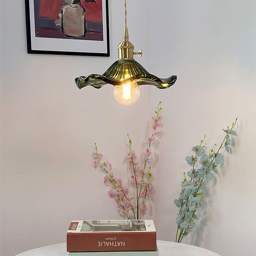 Pendant Light Glass Flower LED Hanging Lamp Living Room Bedroom Dining Room Decorative Ceiling Lighting | Thomler