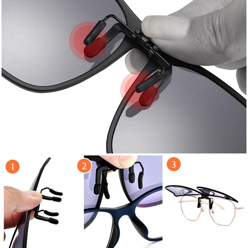 Polarized Flip-Up Clip-On Sunglasses for Prescription Glasses | UV400 Protection | Lightweight Magnesium Alloy | Driving Fishing Outdoor | M | Thomler
