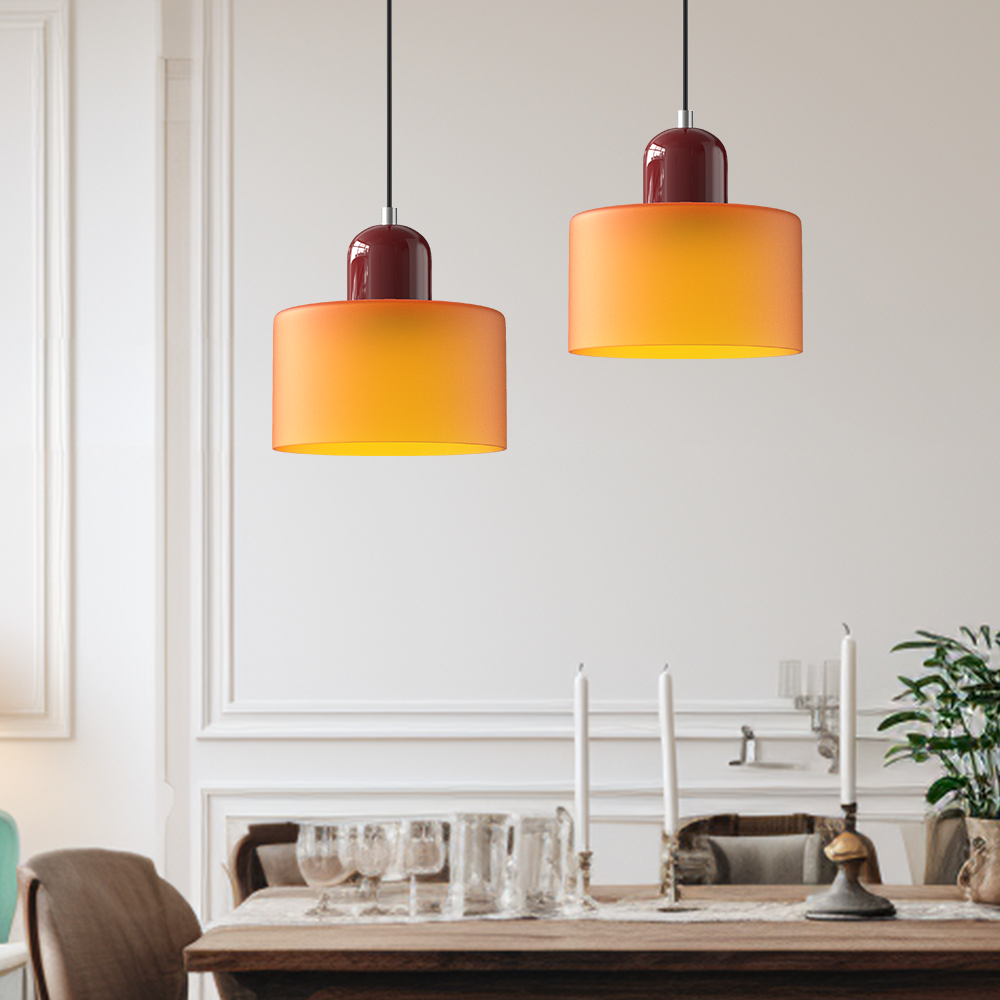 Linear LED Pendant Light White Glass Modern Hanging Fixture for Dining Room Kitchen Island Contemporary Halo Design Adjustable Cable | Thomler