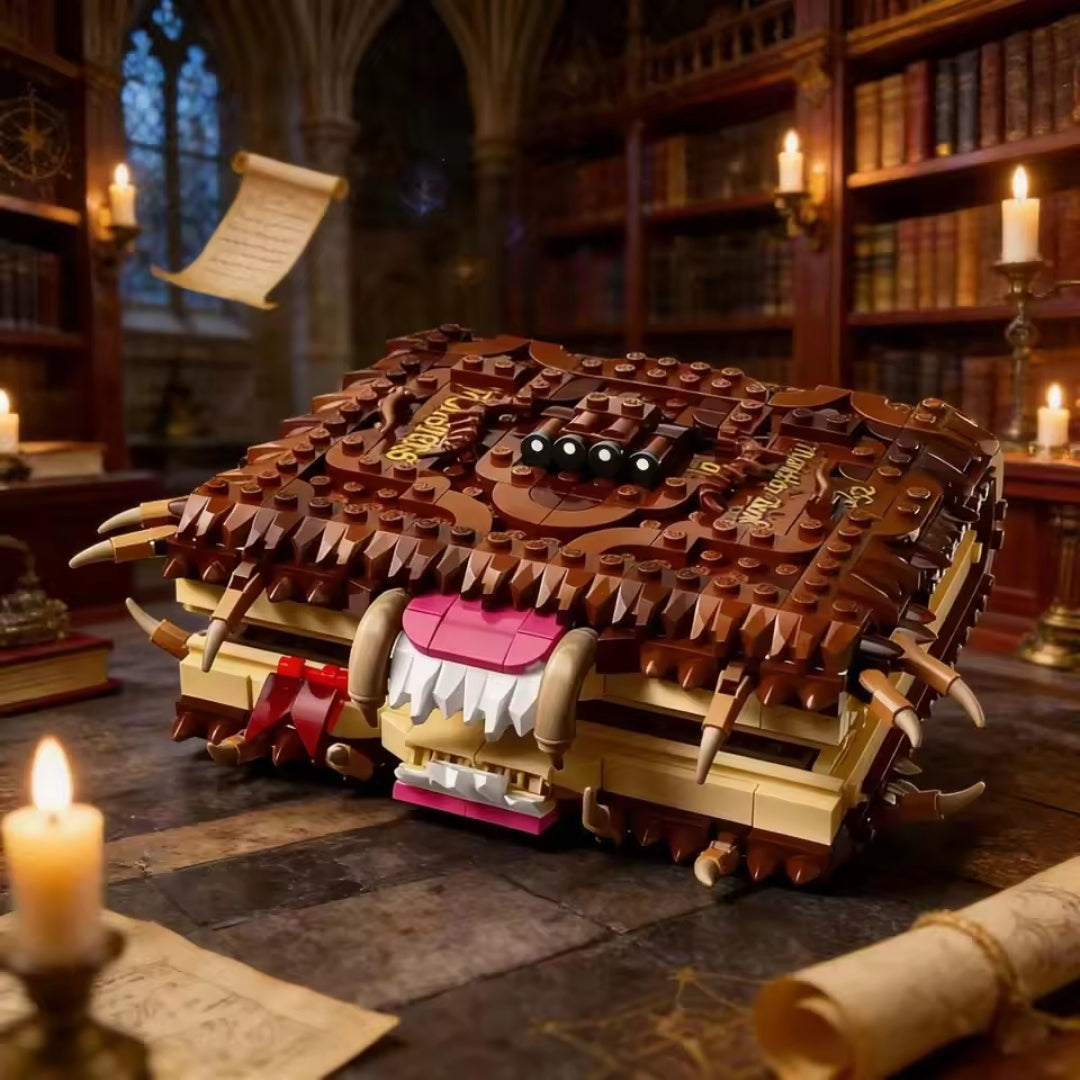 Fantasy Biting Book Building Set – 519-Piece Magical Monster Construction Kit for Display & Collection | Thomler