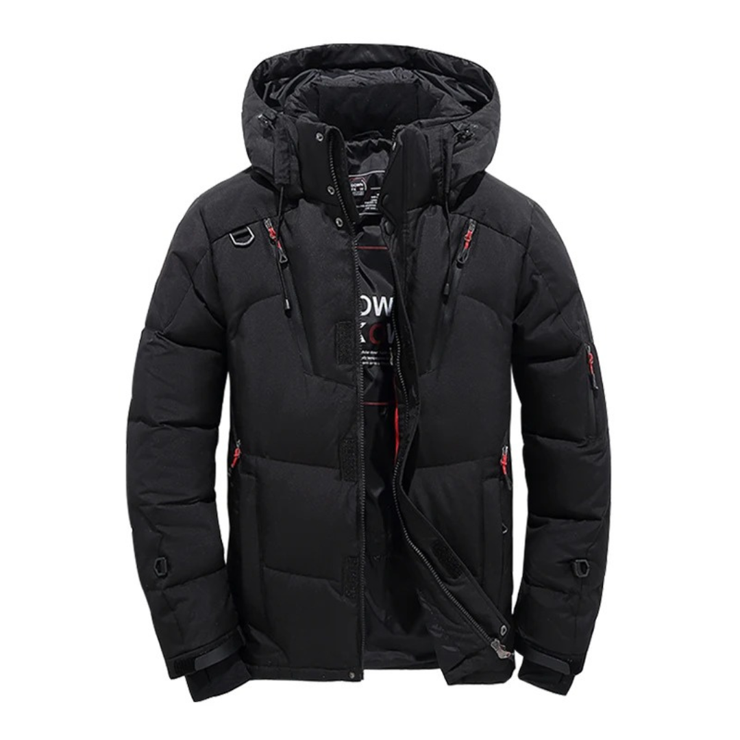 Insulated Winter Parka Jacket with Detachable Hood for Men – Windproof Cold Weather Coat for Outdoor Hiking Camping & Everyday Commuting | Thomler
