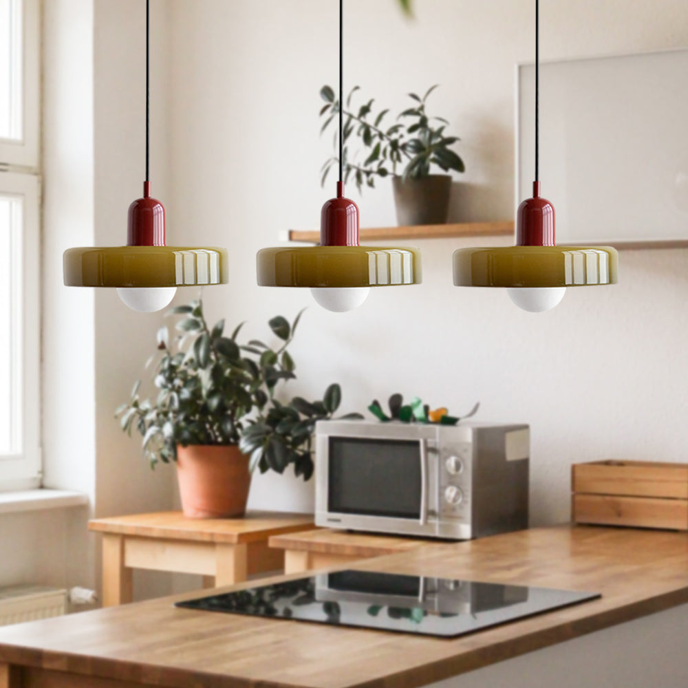 Pendant Light Glass Shade 30.0 cm Bedroom Bedside Hanging Lamp Modern Minimalist Nordic Style Adjustable Ceiling Light | Thomler