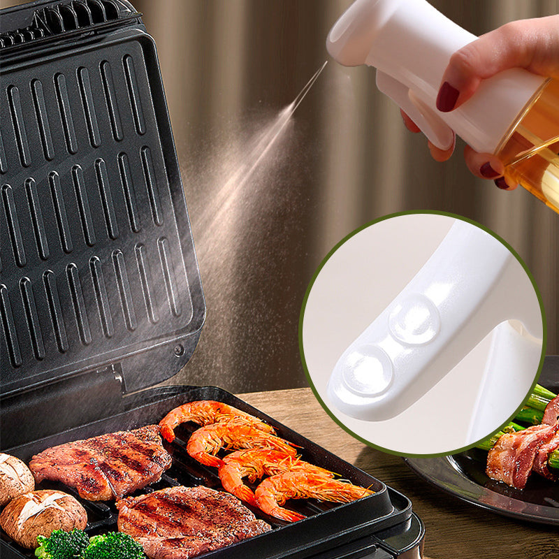 Pressurized Cooking Oil Mister with Fan Spray Nozzle for Grilling, Baking & Air Frying | Refillable Kitchen Oil Sprayer | Thomler
