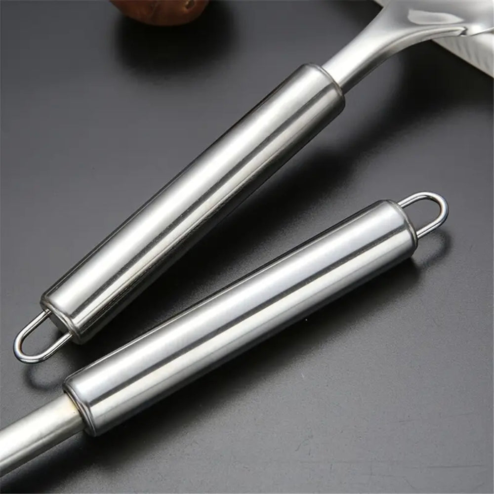 Kitchen Utensil Set Stainless Steel 5-Piece Kit Spatula Ladle Skimmer Tools Heat Resistant Professional Chef Cookware for Home Restaurant | Thomler