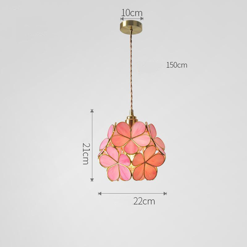 Stained Glass Pendant Light – Handcrafted Vintage Ceiling Fixture with Adjustable Chain for Dining Room, Kitchen, Restaurant | E26 Base | Thomler