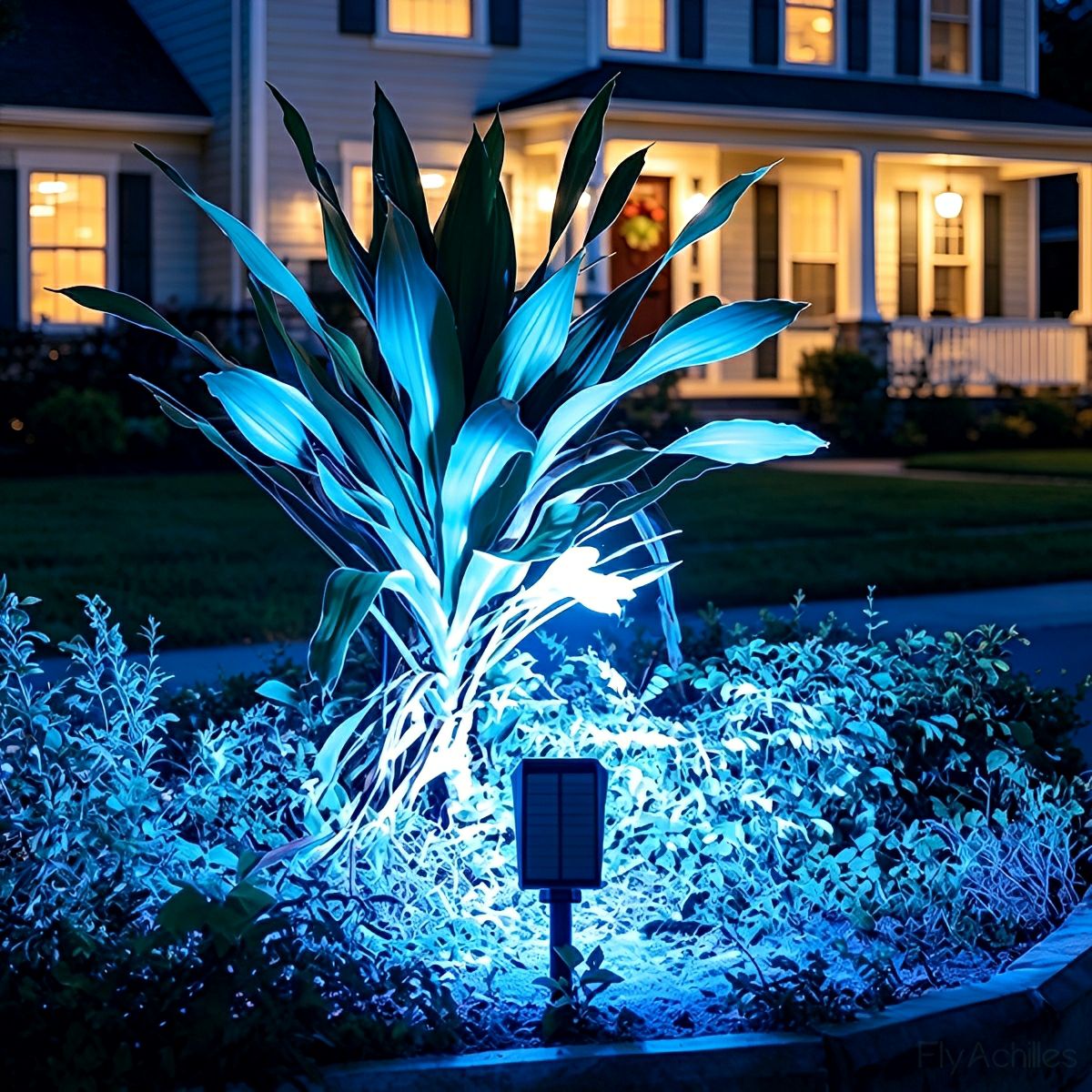 Weather-Resistant Ground-Mounted Accent Uplight for Trees & Shrubs – Solar-Powered Adjustable Garden Illumination | Thomler