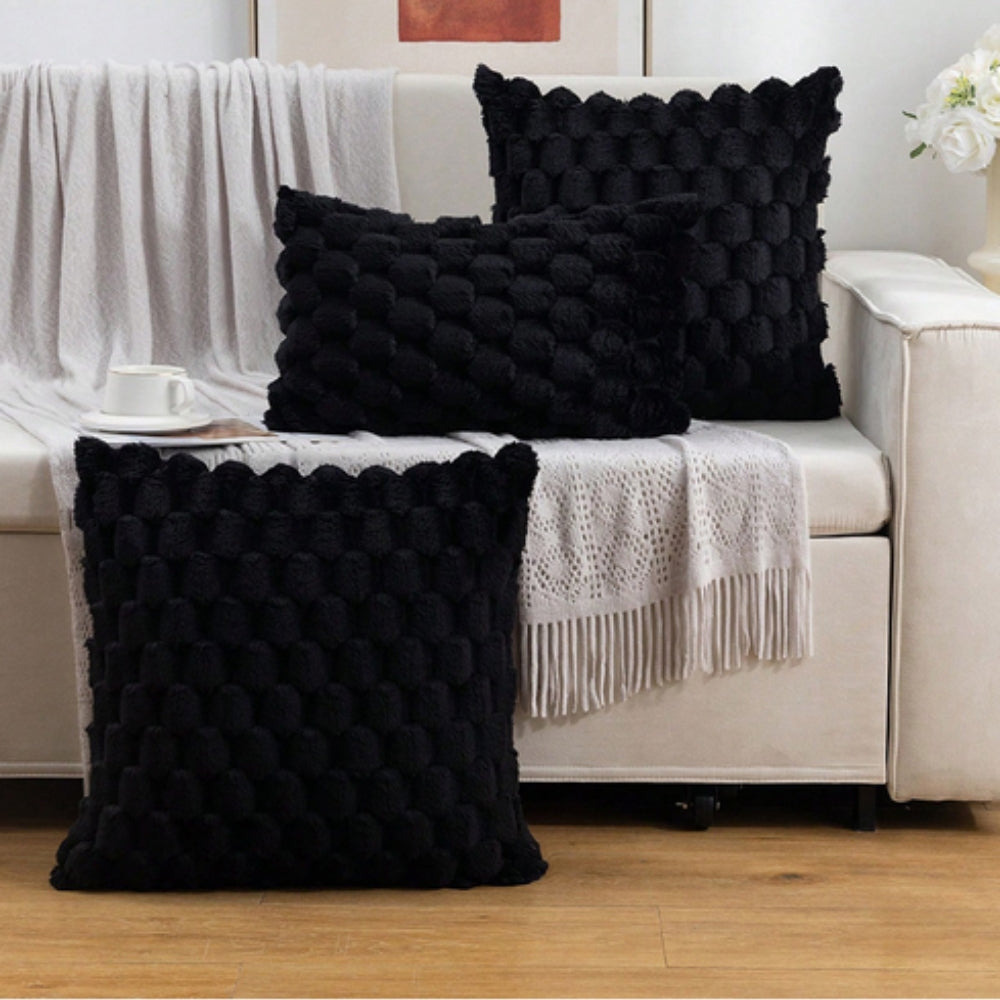 Cushion Cover Cotton Polyester 3D Texture Pink Sofa Bedroom Decorative Throw Pillow Case Scandinavian Style | Thomler