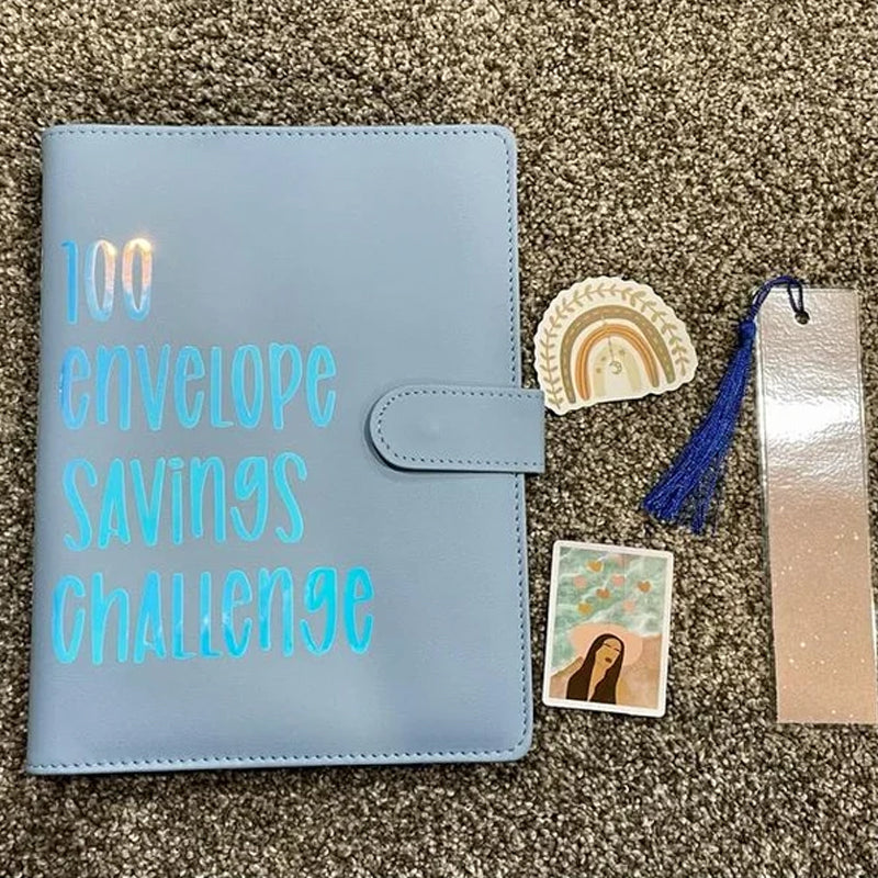 Cash Savings Tracker Organizer with 100 Labeled Pockets – Money Management Planner System – A5 Budget Book with Reusable Chart for | Thomler