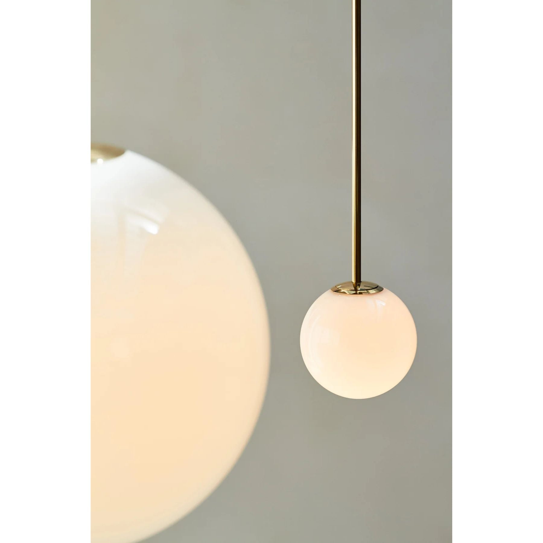 Pendant Light Brass Frosted Glass Globe Ceiling Hallway Dining Room Hanging Lamp Minimalist Scandinavian Modern Lighting | Thomler