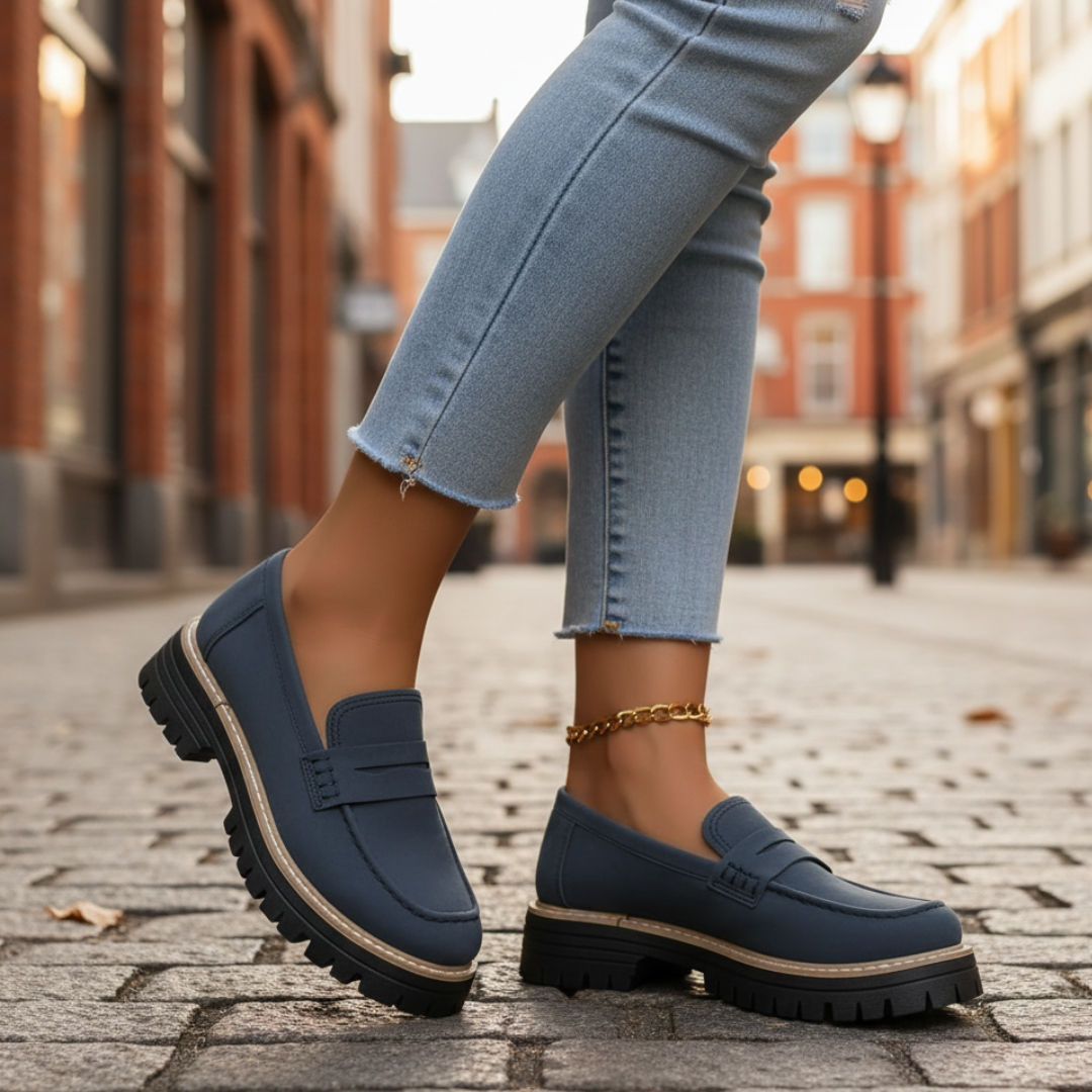 Cushioned Slip-On Shoes with Arch Support & Non-Slip Sole for All-Day Comfort – Women's & Men's Casual Loafers for Walking, Work, Travel | Thomler