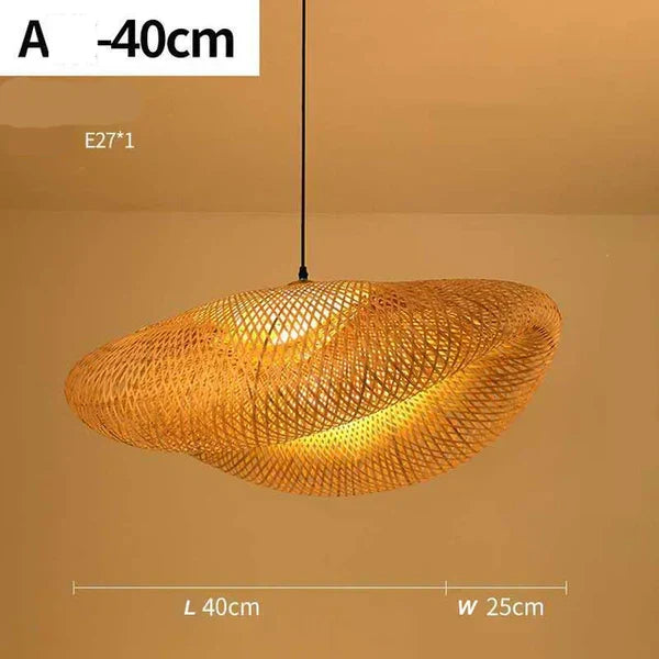 Handwoven Rattan Pendant Light Fixture Natural Woven Ceiling Lamp Rustic Farmhouse Hanging Light for Dining Room Kitchen Island Boho Home | Thomler
