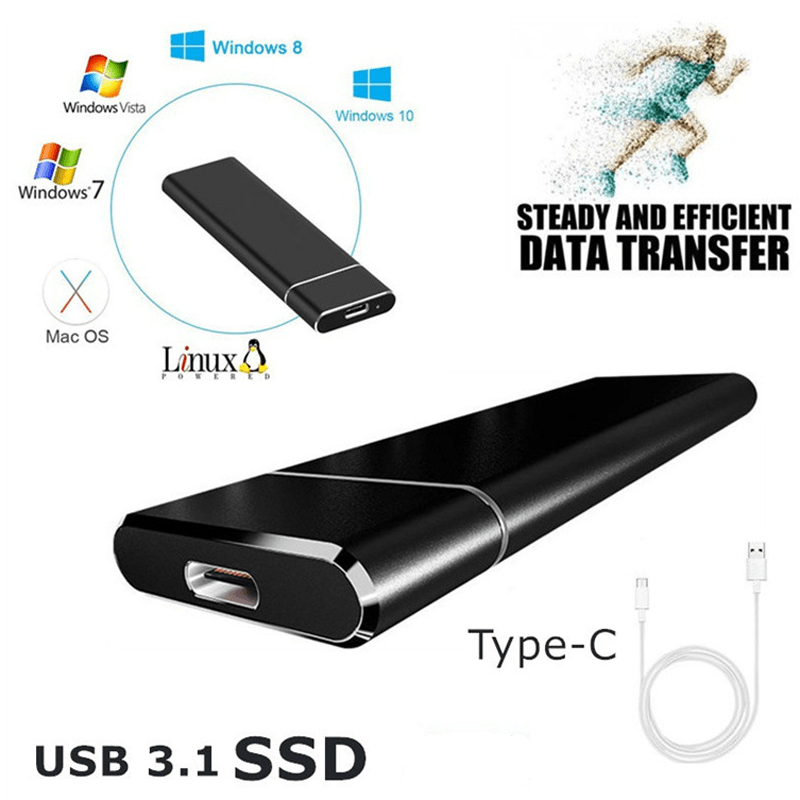 High-Speed Portable External SSD Drive with Aluminum Housing for Mac & PC | Data Backup Storage for Photos, Videos & Creative Projects | Thomler