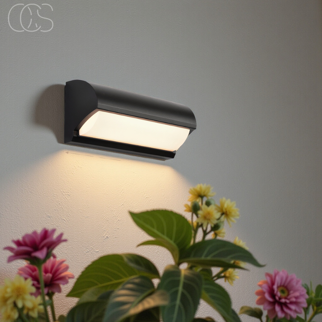 Wall Lamp ABS PC 25.0 cm Black Outdoor Patio Garden Path LED Light IP65 Warm White 20W | Thomler