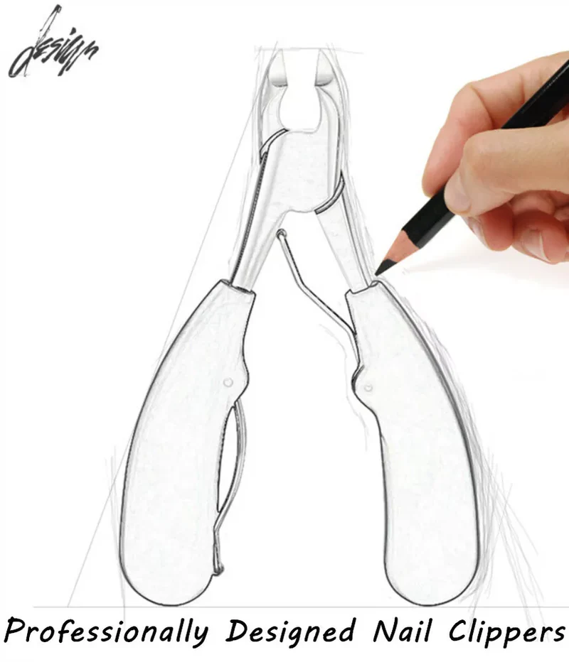 Heavy-Duty Nail Clipper with Extended Lever and Curved Jaw for Effortless Trimming | Thick Nails | Seniors | Grooming Tool | Ergonomic Grip | Thomler