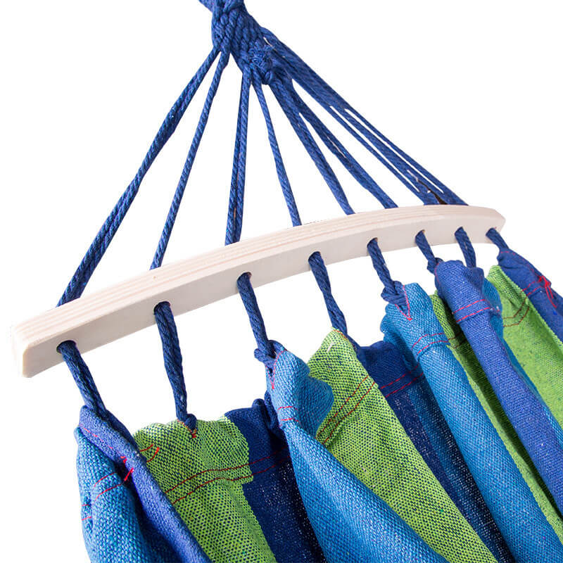 Hammock Cotton Blend 260.0 cm Portable Garden Balcony Camping Relaxation Swing Bed With Storage Bag Anti Tilt Design | Thomler