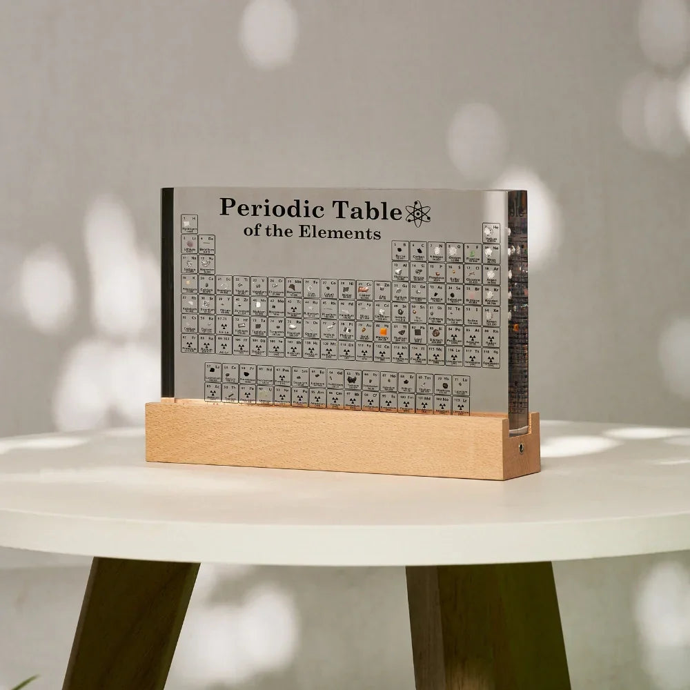 Periodic Table Element Display with Real Specimens – Educational Science Decor for Classroom, Office & Home | Thomler