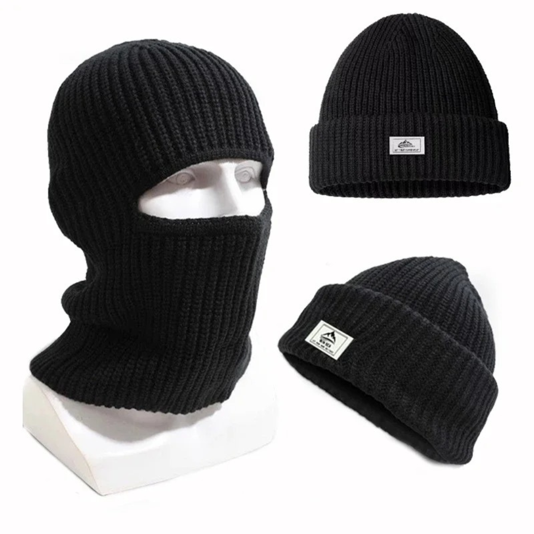 Convertible Winter Beanie with Full Face Coverage for Cold Weather Cycling Hiking Skiing | 2-in-1 Thermal Fleece Balaclava for Men & Women | Thomler
