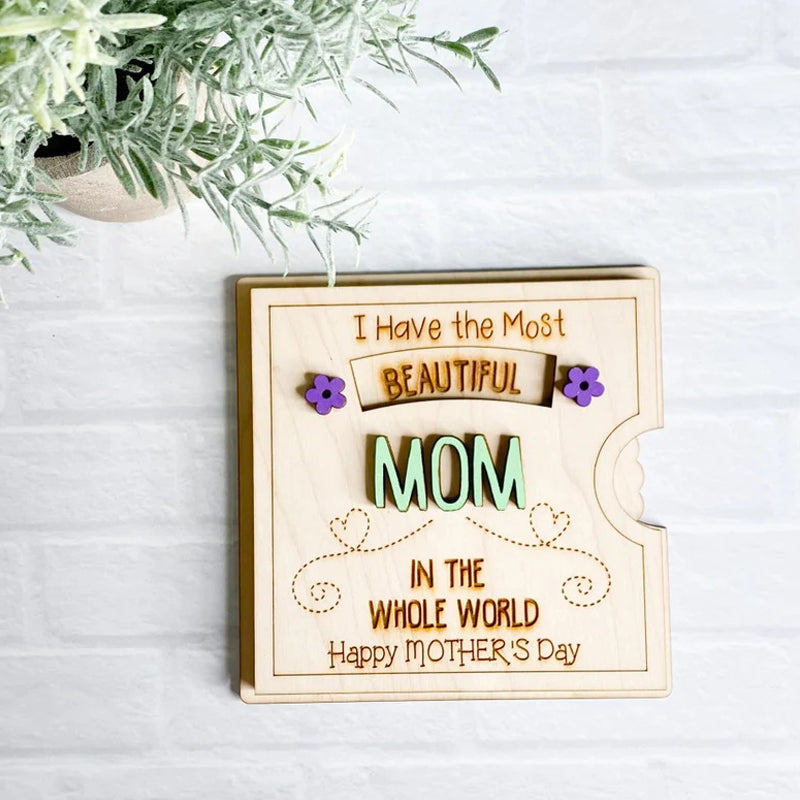Interactive Spinning Sentiment Card with Rotating 3D Message Display for Mom | Thomler