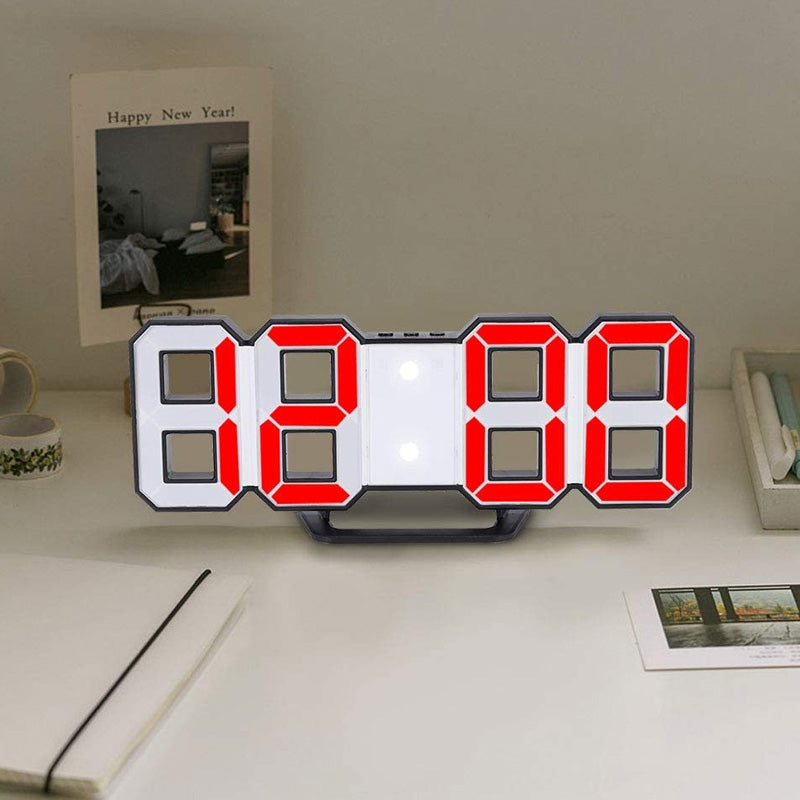 Digital LED Alarm Clock with Temperature Display & Color-Changing Backlight for Bedroom Desk | Thomler