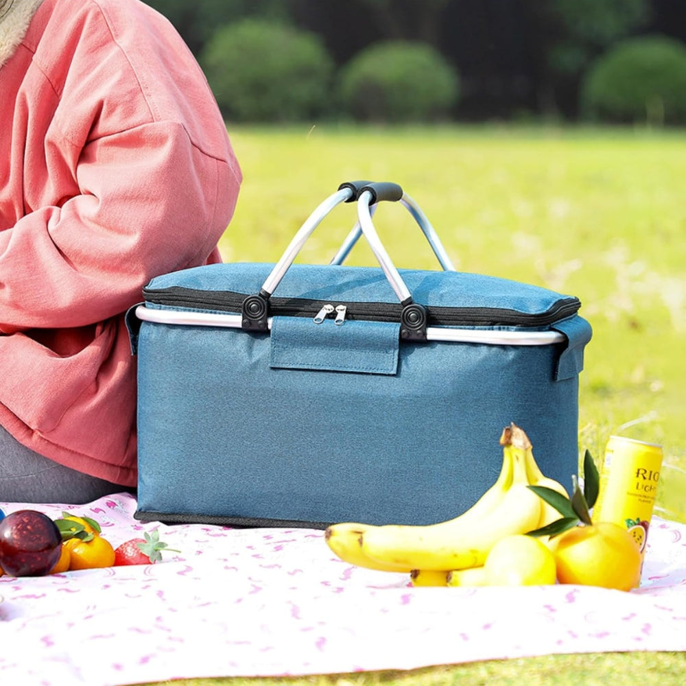 18L Collapsible Insulated Cooler Bag – Foldable Thermal Tote for Picnics, Camping & Beach Trips | Thomler
