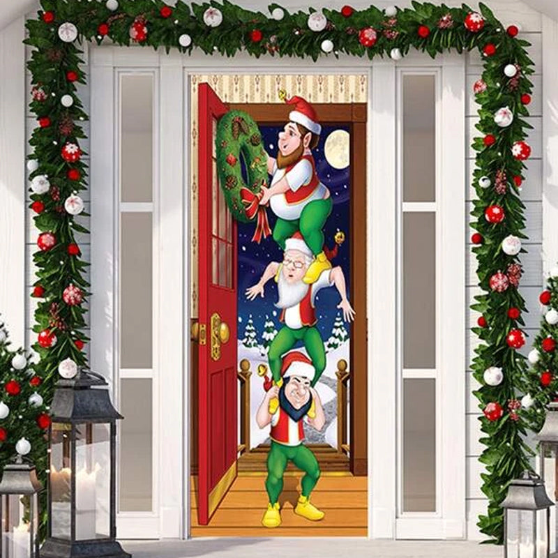 Holiday Door Cover – Festive Fabric Wrap for Front Doors | Thomler