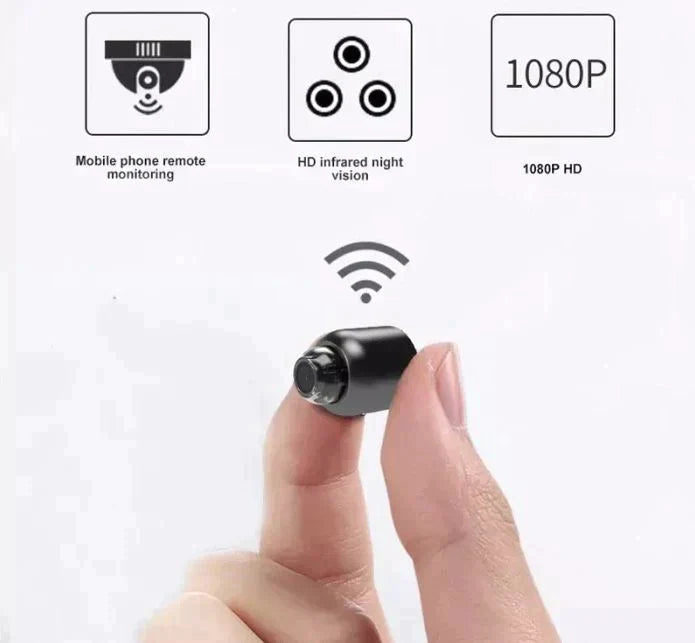 Compact WiFi Security Camera 1080p HD Indoor with Night Vision & Motion Alerts 120° Wide Angle Two-Way Audio Remote Monitoring for Home Offi | Thomler