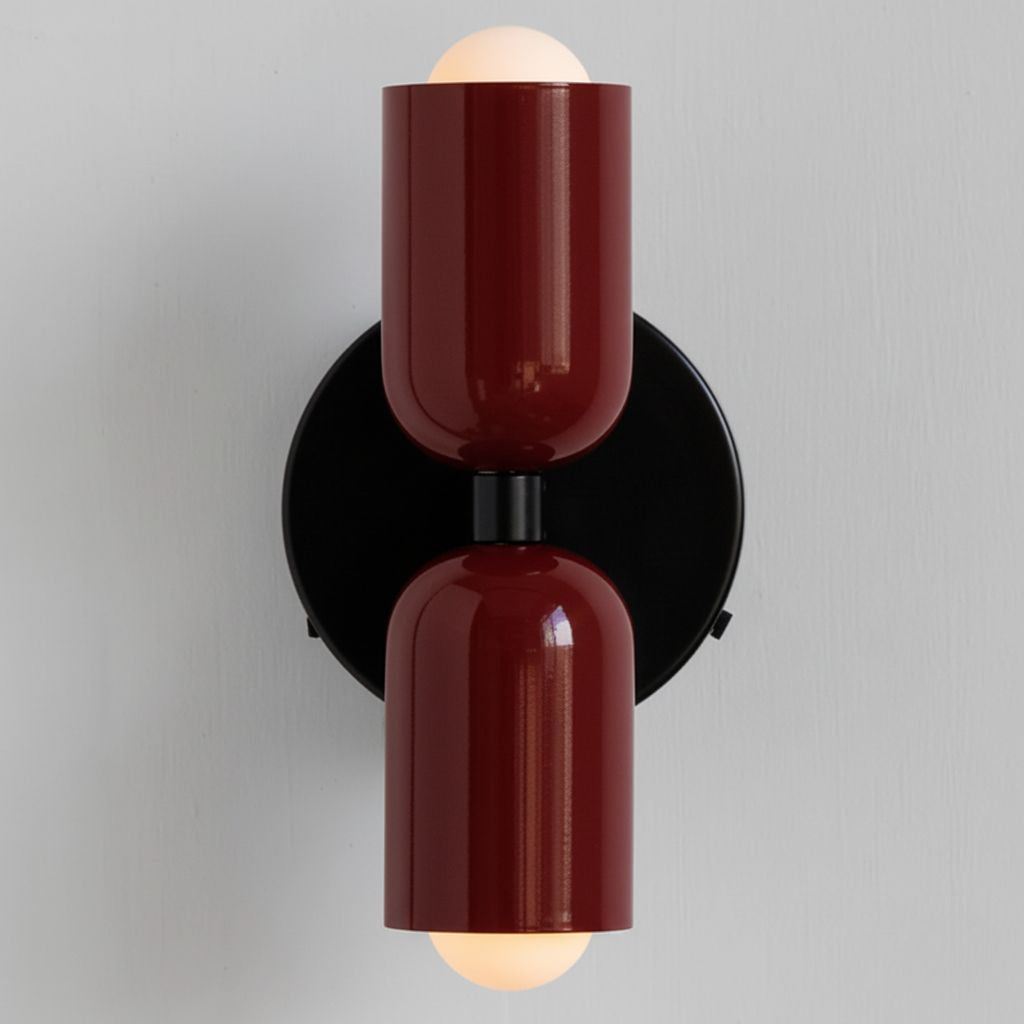 Two-Tone Glass Wall Sconce with Dual Light Uplight Downlight for Bedroom Living Room Hallway Modern Minimalist Home Accent Lighting | Thomler