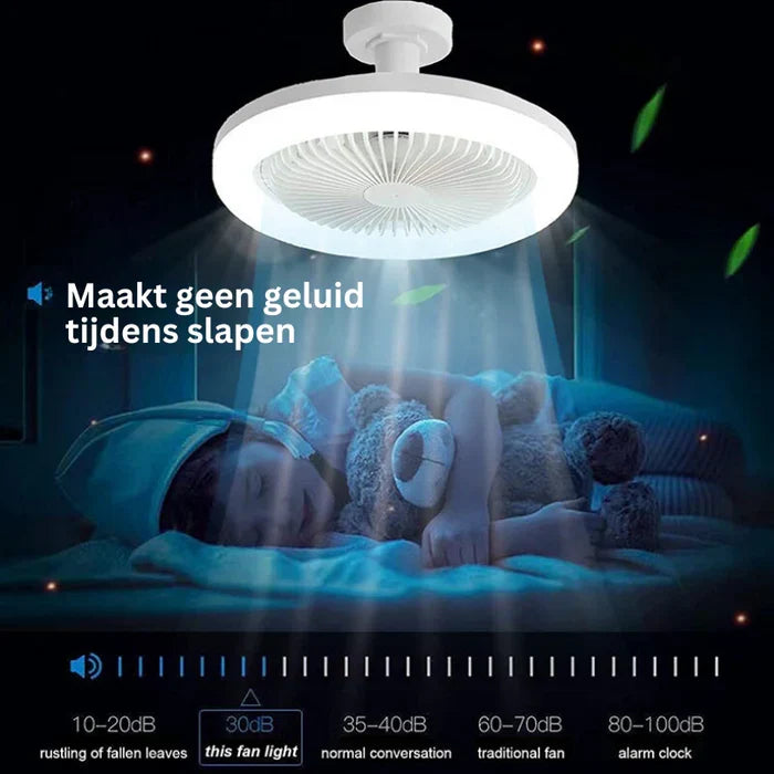 Ceiling Fan Light Combo Screw-In Bulb Socket with Remote Control 3 Speed Adjustable Brightness LED 2100 Lumen for Bedroom Kitchen Garage | Thomler