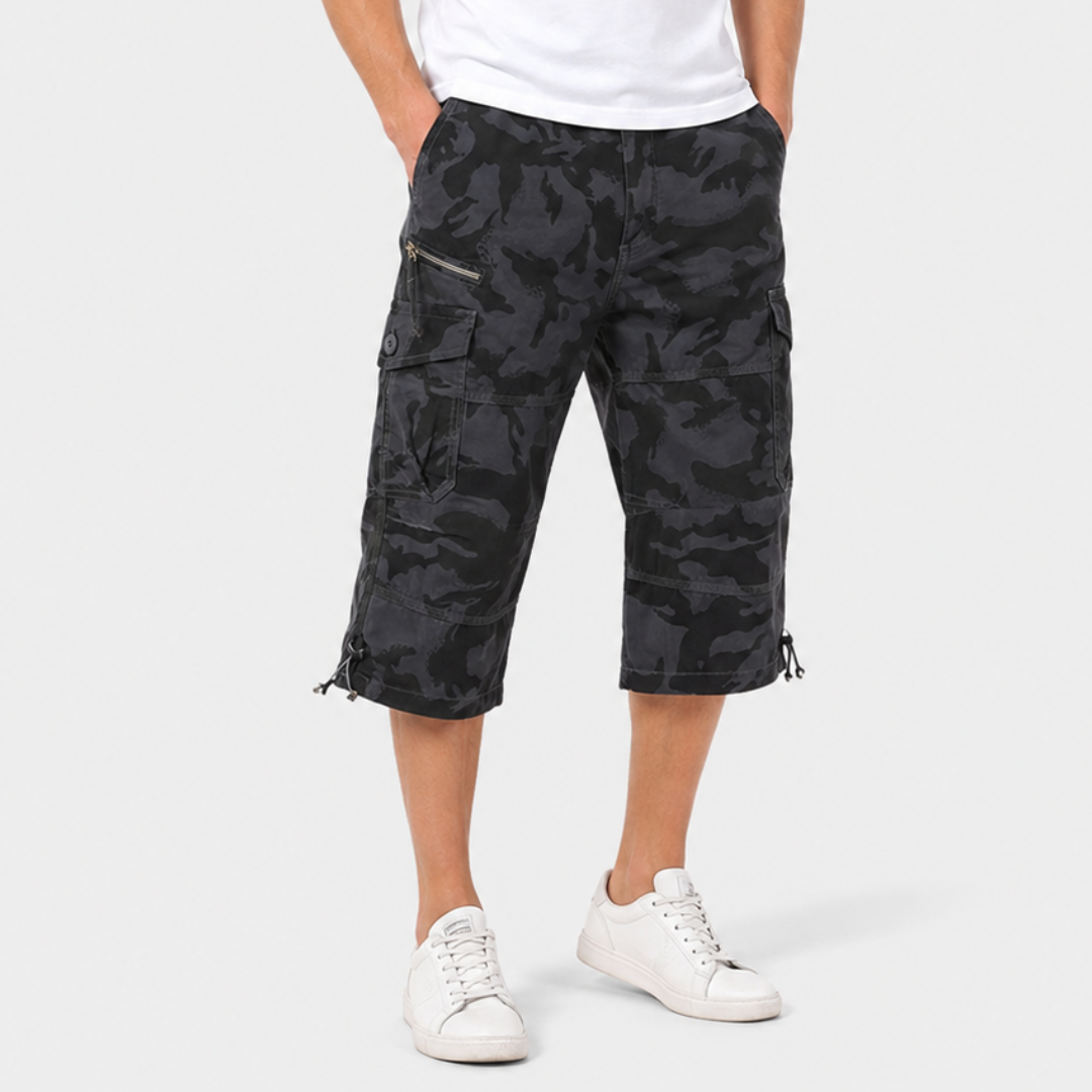 Men's Capri-Length Hiking Shorts with Multiple Cargo Pockets for Trail & Outdoor Adventures | Thomler