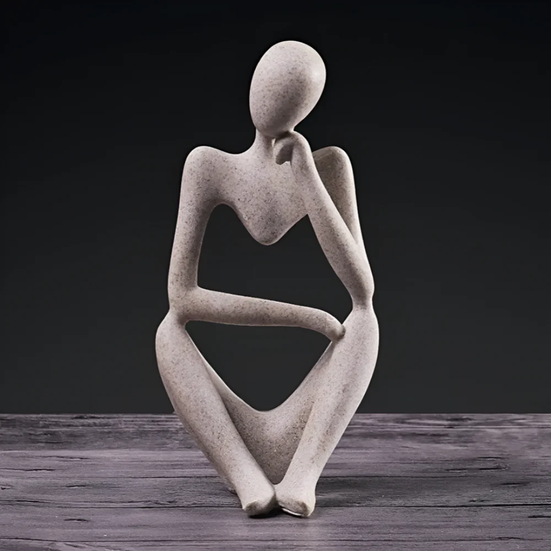 Contemplative Figure Sculpture – Modern Abstract Art Piece for Home & Office Décor | Thomler