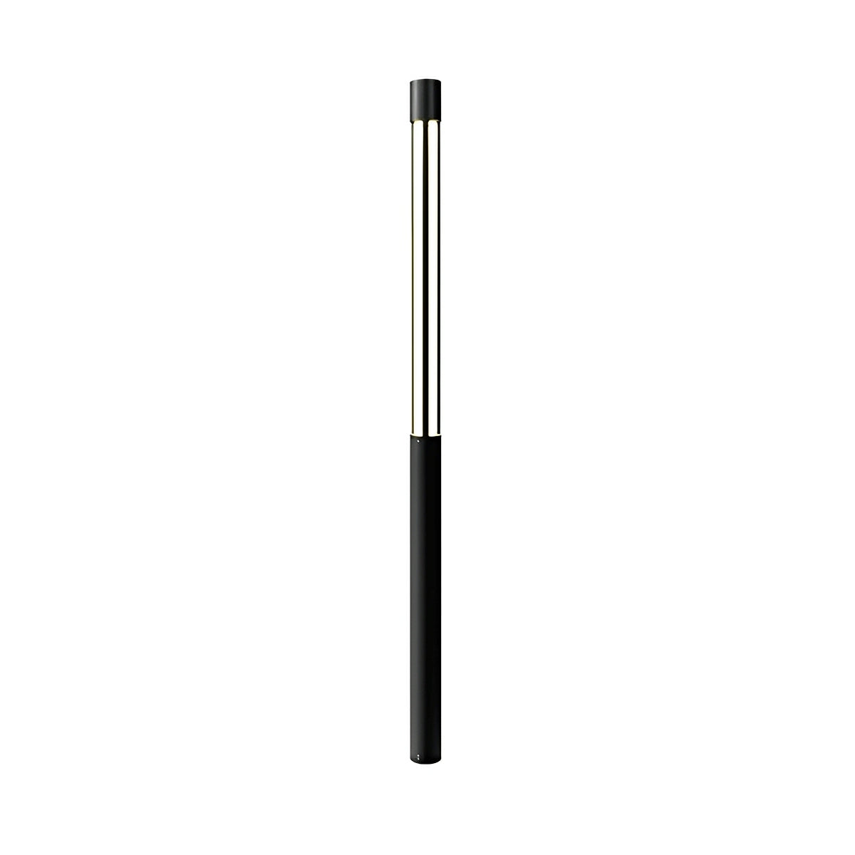 Tall Black Aluminum Bollard Fixture 3000K LED Hardwired for Driveway Lawn Yard Garden Pathway 31-138 Inch | Thomler