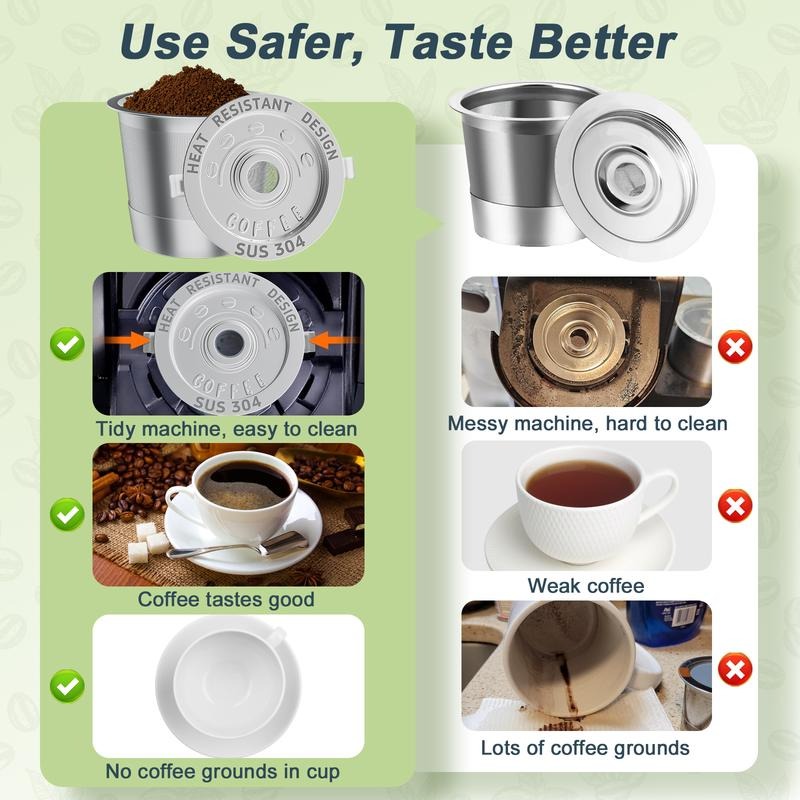Reusable Coffee Capsule 10–11 g Stainless Steel Refillable Pod For Ground Coffee Tea Cocoa Eco Brewing | Thomler