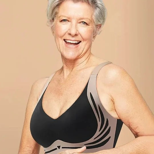 Wireless Lift Bra with Wide Straps – Wire-Free Support and Smoothing U-Back Design for Full Coverage | Thomler