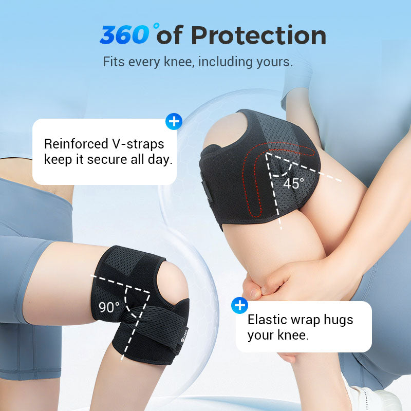 Adjustable Knee Support Brace with Stabilizing Straps – Breathable Compression Sleeve for Active Relief | Thomler