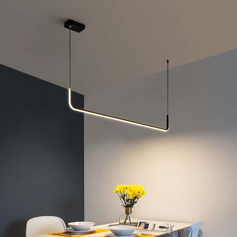 Contemporary Dual-Frame Linear LED Pendant Light for Dining & Living Rooms | Thomler