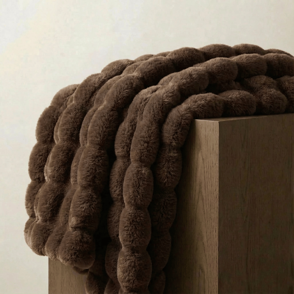 Plush Faux Fur Throw Blanket with Silky Soft Texture for Couch, Bed & Living Room Decor in Multiple Colors | Thomler