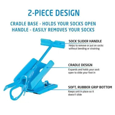 Compression Sock Helper Tool with Handles – Easy Dressing Aid for Putting On & Taking Off Socks – Portable Sock Assist Device for Seniors, M | Thomler