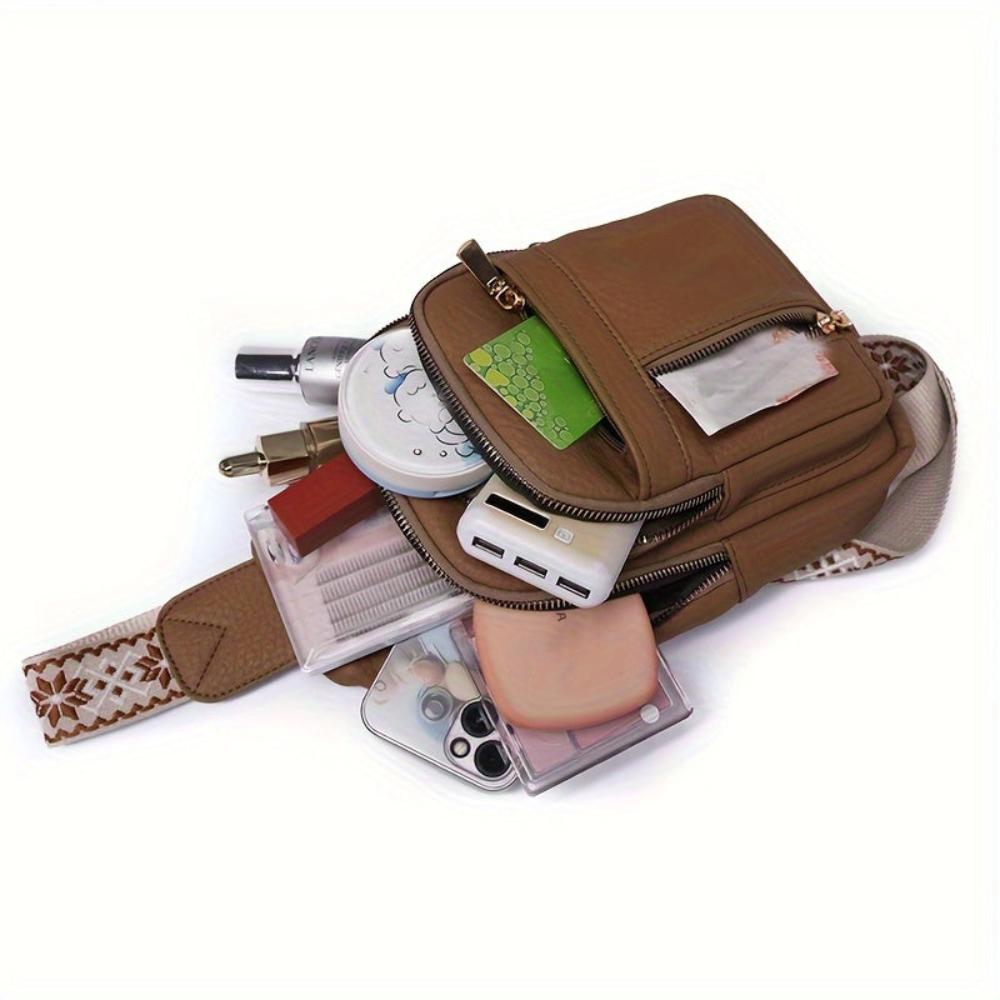 Leather Crossbody Sling Bag with Multiple Compartments for Men & Women – Adjustable Chest Pack for Everyday Carry & Active Lifestyle | Thomler